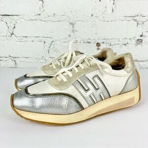 Hispanitas Holger Cream Silver Metallic Laced Sneaker 37